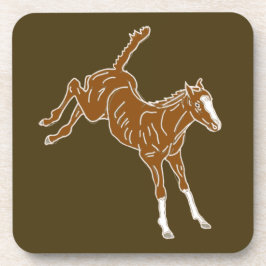 Frolcking Horse Foal - transparente ungefärbte Far Getränkeuntersetzer