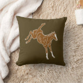 Frolcking Horse Foal - transparente ungefärbte Far Kissen (Decke)