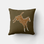 Frolcking Horse Foal - transparente ungefärbte Far Kissen (Rückseite)