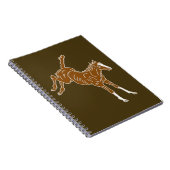 Frolcking Horse Foal - transparente ungefärbte Far Notizblock (Rechte Seite)