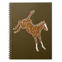 Frolcking Horse Foal - transparente ungefärbte Far Notizblock