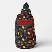 Frolf - Flammen-Datenträger Golf Crossbody Bag (Vorderseite)