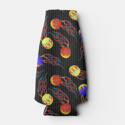 Frolf - Flammen-Datenträger Golf Flaschenkühler (Vorderseite)