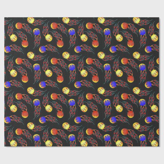 Frolf - Flammen-Datenträger Golf Geschenkpapier (Flach)