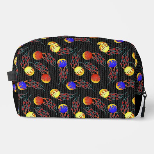 Frolf - Flammen-Datenträger Golf Waschbeutel (Vorderseite)