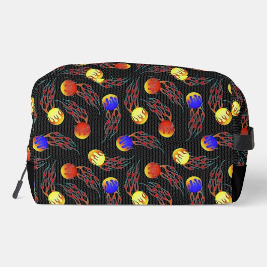 Frolf - Flammen-Datenträger Golf Waschbeutel (Rückseite)