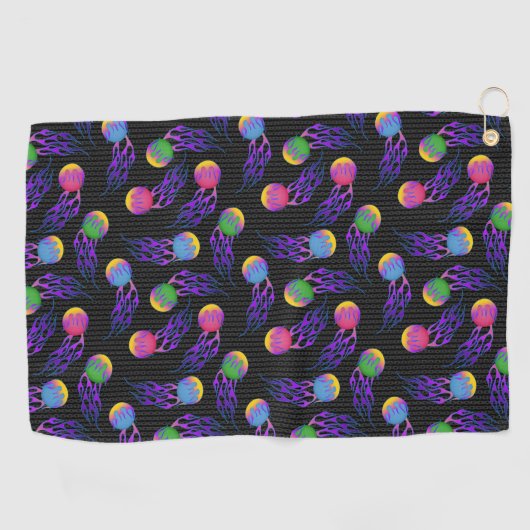 Frolf - Flammenscheibe Golfhandtuch (Horizontal)