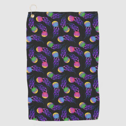 Frolf - Flammenscheibe Golfhandtuch (Vorderseite)