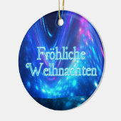 Froliche Weihnachten - Qaanaq - Nordlichter Keramikornament (Links)