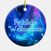 Froliche Weihnachten - Qaanaq - Nordlichter Keramikornament (Hinten)