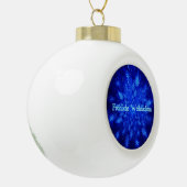 Froliche Weihnachten - Snowburst Keramik Kugel-Ornament (Links)