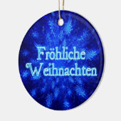 Froliche Weihnachten - Snowburst Keramik Ornament (Links)