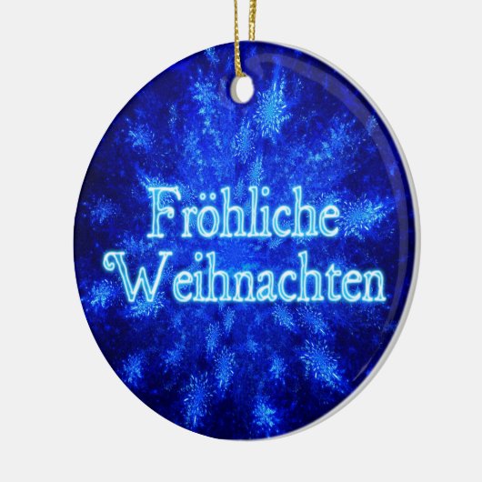 Froliche Weihnachten - Snowburst Keramik Ornament (Links)