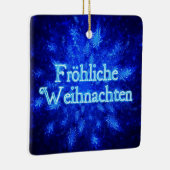 Froliche Weihnachten - Snowburst Keramikornament (Rechts)