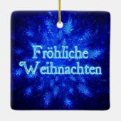 Froliche Weihnachten - Snowburst Keramikornament (Rückseite)