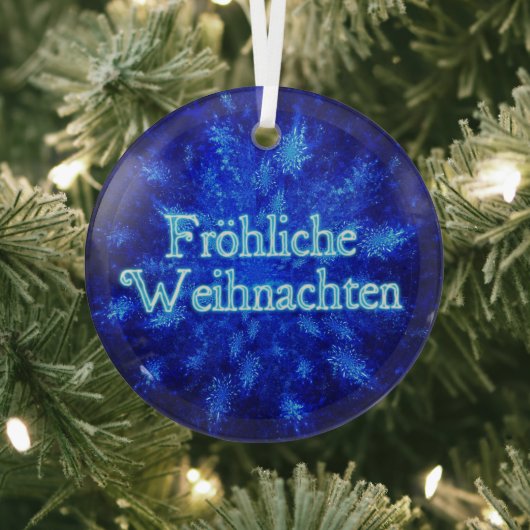 Froliche Weihnachten - Snowburst Ornament Aus Glas (InSitu)