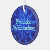 Froliche Weihnachten - Snowburst Ornament Aus Glas (Vorderseite links)