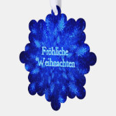 Froliche Weihnachten - Snowburst Ornament Karte (Linke Ecke)