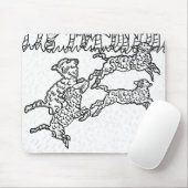 Frolicking Lambs 🐑 Mousepad (Mit Mouse)