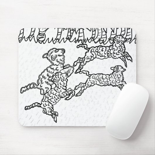 Frolicking Lambs 🐑 Mousepad (Mit Mouse)