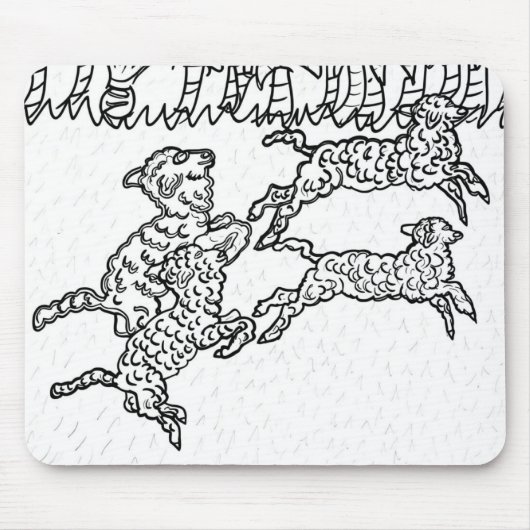 Frolicking Lambs 🐑 Mousepad (Vorne)