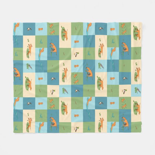 Frolicking Vizslas Fleecedecke (Vorderseite (Horizontal))