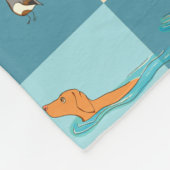 Frolicking Vizslas Fleecedecke (Ecke)