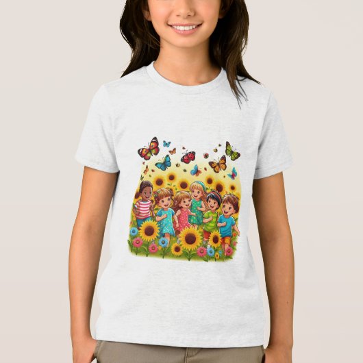 Frolisch in Feldern Tri-Blend Shirt (Vorderseite)