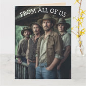 FROM ALL OF US FUNNY BIRTHDAY GREETING CARD KARTE (Gelbe Blume)