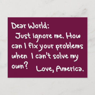 From America with Love (Light Text) Postkarte