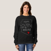 From Arizona with love State Map husband wife Vale Sweatshirt (Vorne ganz)
