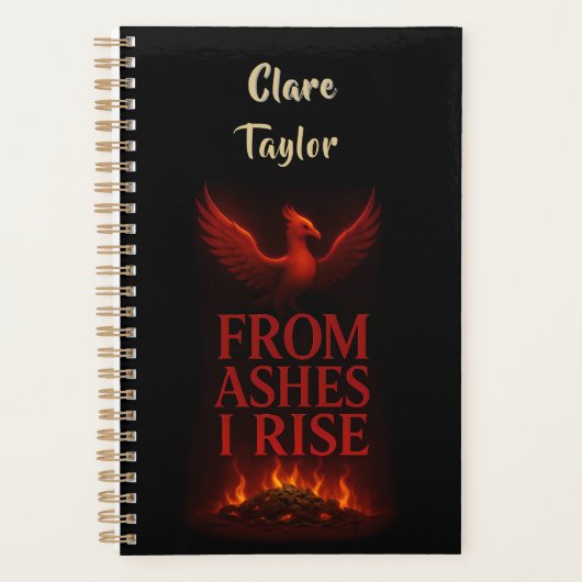 From Ashes I Rise – Phoenix Personalized Planner Planer (Vorderseite)