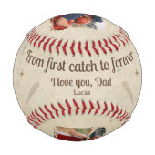 From First Catch to Forever 2 Photo Dad Gift  Baseball (Vorderseite)