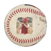 From First Catch to Forever 2 Photo Dad Gift  Baseball (Vorderseite Links)