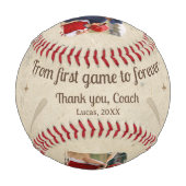 From First Catch to Forever Photo Coach Gift  Baseball (Vorderseite)