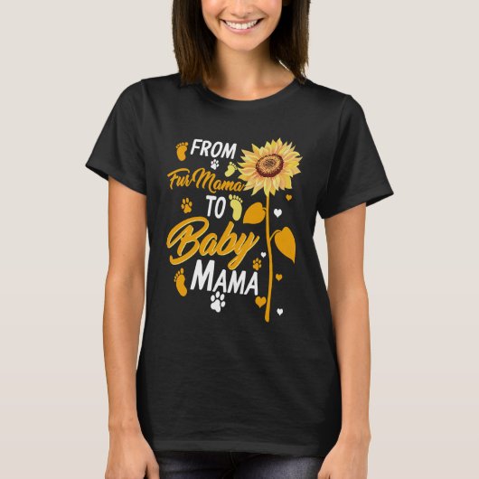 From Fur Mama To Baby New Mom Pregnancy Baby Showe T-Shirt (Vorderseite)