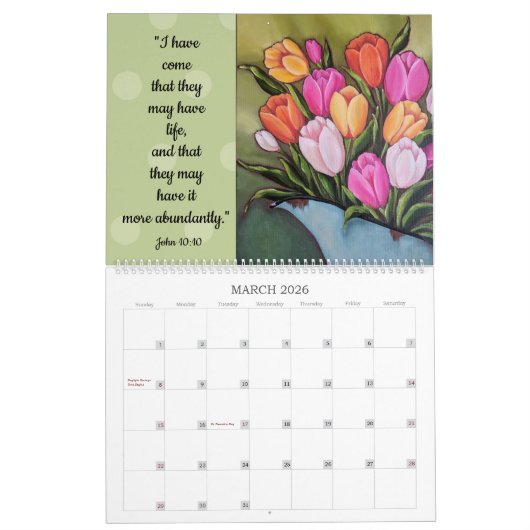 "From Glory to Glory" 2026 Scripture Calendar Kalender (Mär 2026)