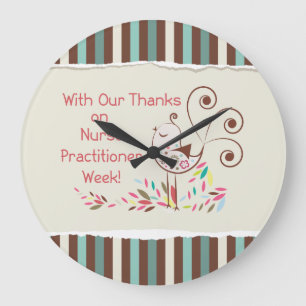 From Group, Happy Nurse Practitioner Week Große Wanduhr
