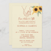 From ‘Hello’ to ‘I Do’ Rehearsal Dinner Invitation Einladung (Vorne/Hinten)