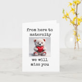 From Here to Maternity, Maternity Leave Card Karte (Gelbe Blume)