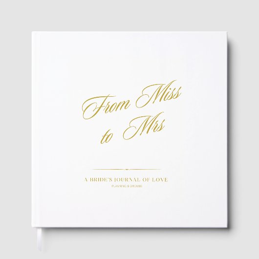 From Miss To Mrs Guest Book Gästebuch (Vorderseite)