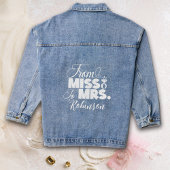 From Miss To Mrs. Wedding Bridal Denim Jacket Jeansjacke