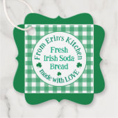 From NAME Kitchen Made with Love Irish Green Check Geschenkanhänger (Vorderseite)
