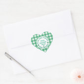 From NAME Kitchen with Love Irish Green Check Herz-Aufkleber (Umschlag)