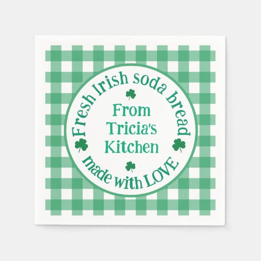 From NAME Kitchen with Love Irish Green Check  Serviette (Vorderseite)