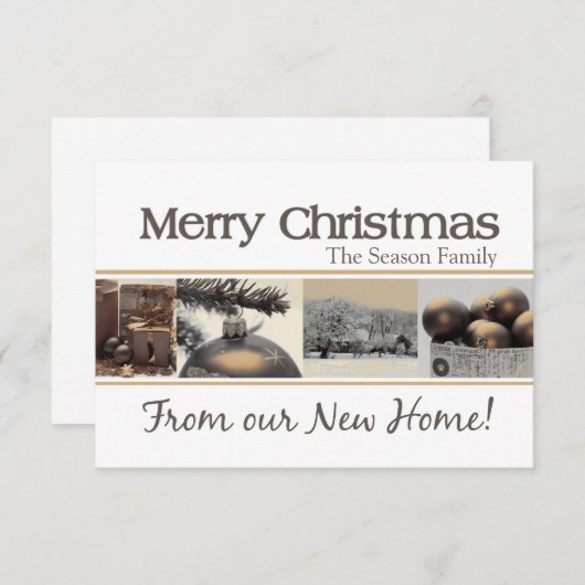 From New Home Christmas Begleitkarte (Vorne/Hinten)