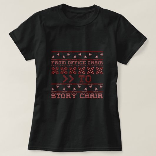 From Office Chair To Story Chair Working Mom T-Shirt (Design vorne)