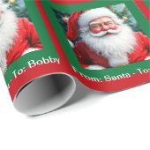 From Santa Add Child's Name a Personal Christmas Geschenkpapier (Rolleneckpunkt)