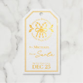 From Santa Candy Cane Foil Gift Tag Geschenkanhänger (Vorderseite)