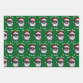 From Santa Claus Gift Wrap, Custom Santa Name Geschenkpapier Set (Vorderseite 3)